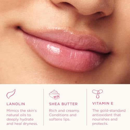 Lanolips Tinted Lip Balm - Moisturizing, Color-Tinted Balm with Lanolin & Vitamin E for Dull, Dry, Cracked Lips, Rhubarb (12.5g / 0.44oz) - Image 3