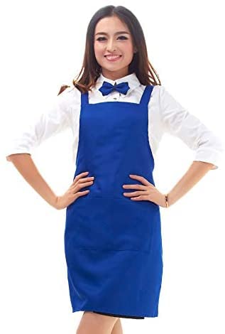M I Fashions 100 Cotton Kitchen Aprons Chef Cooking Apron for Women and Men with 2 Front Pockets 31X25 Inches