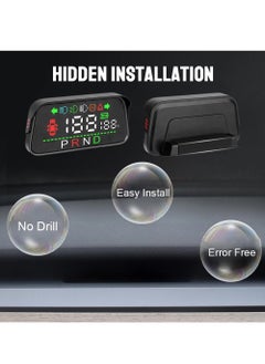 SYOSI Heads up Display with Light Door Gear Indicator Speedometer Digital Alarm Set Speed display Steering display Gear display Braking Monitor HUD for Tesla Model 3 Y 2016-2023  - Image 3