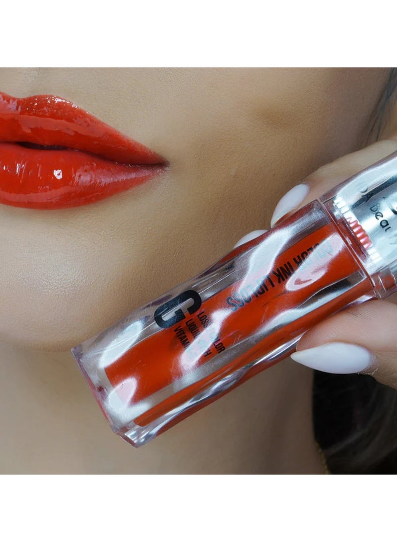 IDA Beauty HueKiss Colour Ink Lip Gloss | Long-Lasting, Hydrating, smudge-Proof | Vegan, Halal, Cruelty-Free, (red) (G15) - Image 4
