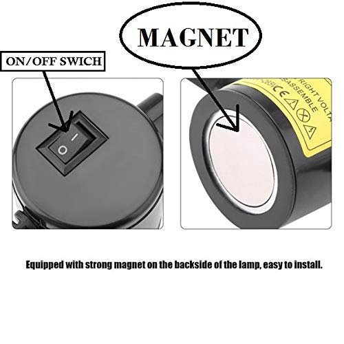 KEETOZ Keetoz 10W Sewing Machine Light 30 LEDs Lamp with Flexible Gooseneck Magnetic Mounting Base Working Lamp for Home Study Night Work Workbench Lathe Drill Presses 3D PrinterBlack  - Image 2