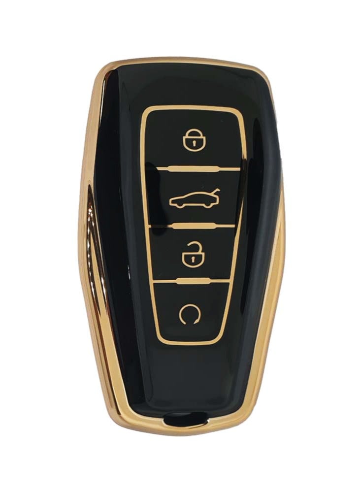 Service Zone 4 Buttons Silicone Car Key Cover For Geely - Image 1