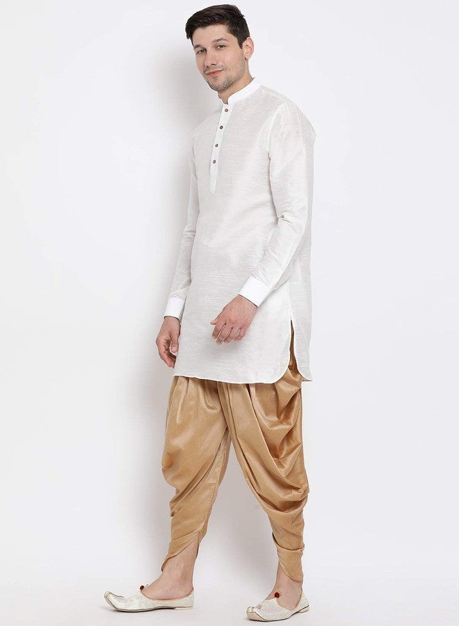 فاستراماي مجموعة سراويل VASTRAMAY Baap Beta White Kurta وDhoti (رجال-36 مقاس/أولاد-12-18 شهرًا) - Image 5