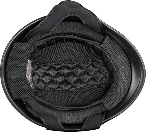 HIGHWAY 21 9-Millimeter German Beanie Helmet, Half Shell Motorcycle Gear, Black Safety Head Cover, Dual D-Ring Chinstrap - Image 2