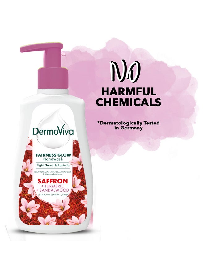 DermoViva Fairness Glow Handwash With Saffron Turmeric And Sandalwood Extracts 3 x 200ml - Image 4