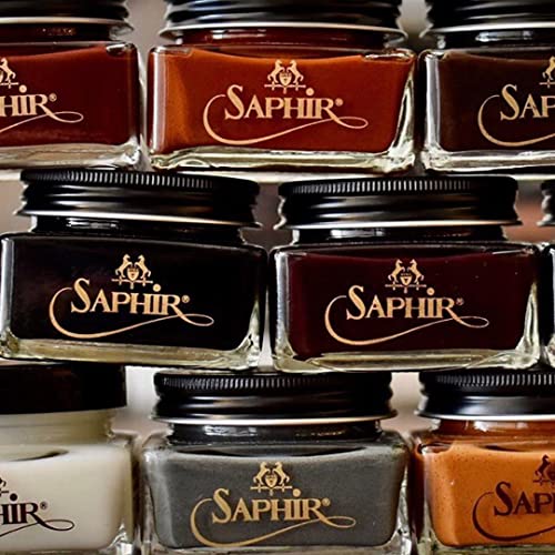 SAPHIR Medaille d'Or Pommadier Cream 75ml – Natural Cream Leather Shoe Polish, Leather Conditioner for Boots, Handbags – Mahogany - Image 5