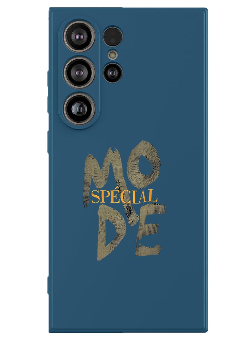 Theodor Protective Slim Fit Case Liquid Silicone Cover with Full Body Protection Anti-Scratch Shockproof Case For Samsung Galaxy S25 Ultra (Blue) - Mode special - Image 1