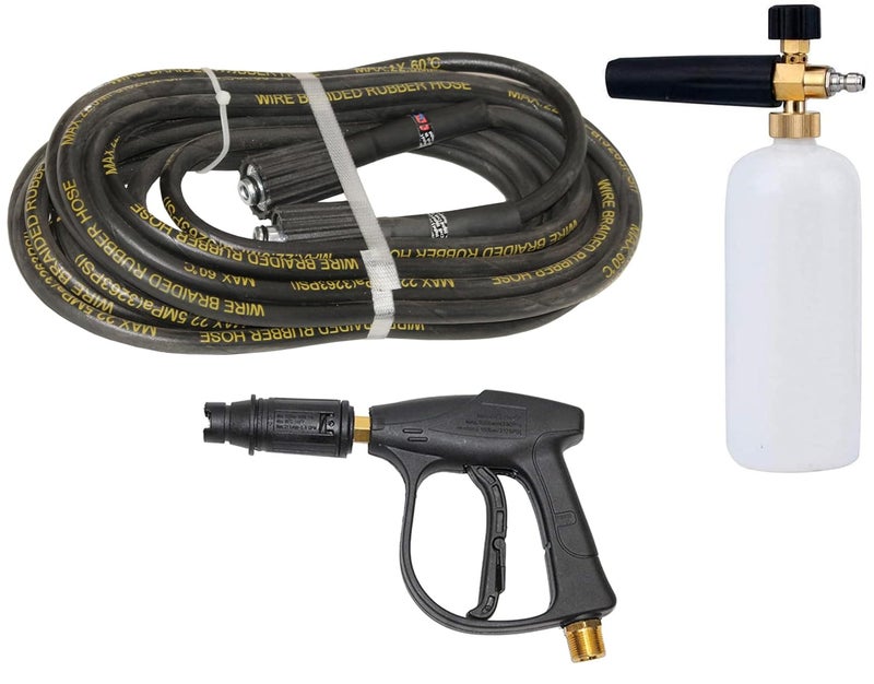 Digital Craft Hydraulic Pressure Washer Hose Pipe 3263PSI M2215 14mm High Pressure Washer Hose Spray Water Hydraulic Pressure Washer Pipe 10MTRSnow Foam Lance GunPressure Washer Gun