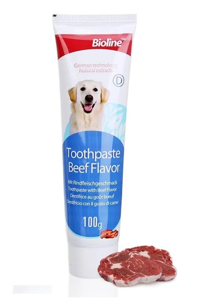 Bioline Tooth Paste Beef Flavor For Dogs 100g - Image 1