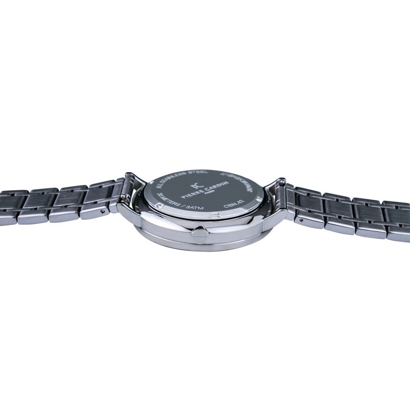 PIERRE CARDIN CBN.3026 MEN'S TIMEPIECE - LUXURIOUS SILVER STAINLESS STEEL WITH WHITEDIAL - Image 5