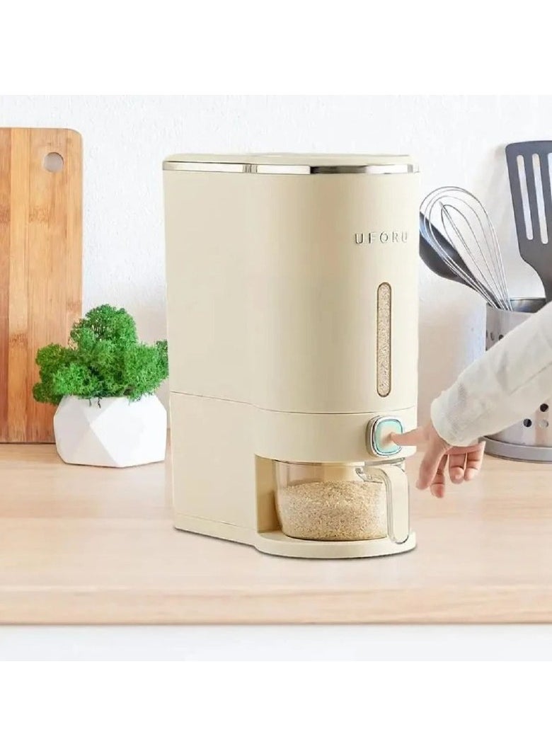 Generic The legume dispenser is equipped with a button, a transparent acrylic drawer for ease of use, and a lid. You can also use it to wash and filter rice.  - Image 1