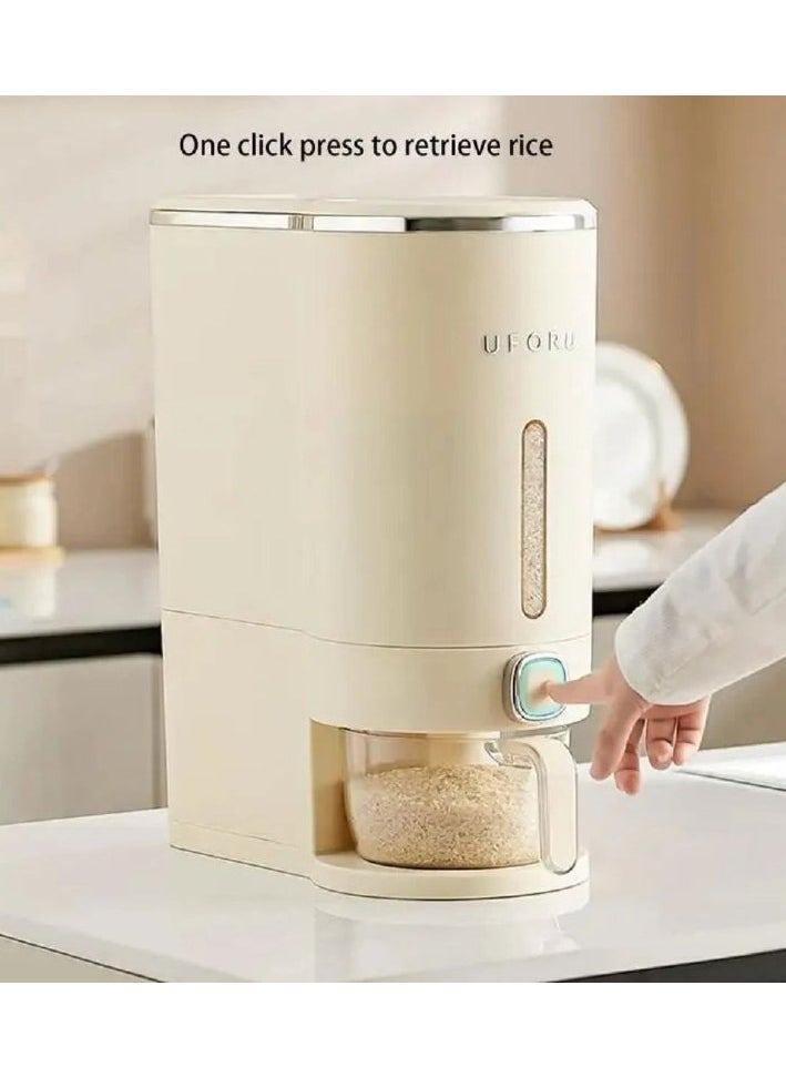 Generic The legume dispenser is equipped with a button, a transparent acrylic drawer for ease of use, and a lid. You can also use it to wash and filter rice.  - Image 2