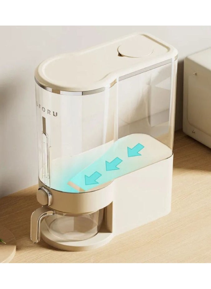 Generic The legume dispenser is equipped with a button, a transparent acrylic drawer for ease of use, and a lid. You can also use it to wash and filter rice.  - Image 3