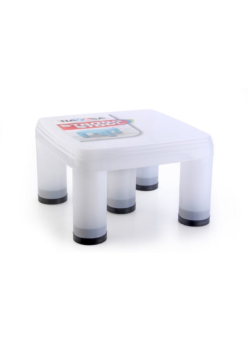 NAYASA Nayasa Strong Plastic Patla | Durable Stool for Home | Light Weight Stool | Multipurpose Stool | Stool for Kitchen and Bathroom | Clear (517)  - Image 1