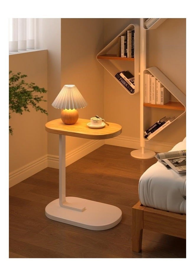 هوكور طاولة أريكة، طاولة جانبية أريكة، تصميم منزلق بجانب الحمام في غرفة المعيشة، طاولة مكتب للكمبيوتر المحمول، طاولة قهوة ووجبات خفيفة، إطار معدني، سهلة التجميع 45 * 30 * 60 سم - Image 3