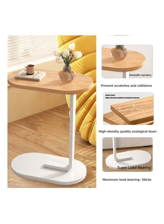 هوكور طاولة أريكة، طاولة جانبية أريكة، تصميم منزلق بجانب الحمام في غرفة المعيشة، طاولة مكتب للكمبيوتر المحمول، طاولة قهوة ووجبات خفيفة، إطار معدني، سهلة التجميع 45 * 30 * 60 سم - Image 4