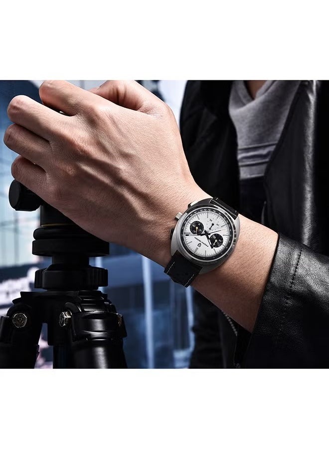 PAGANI DESIGN - Men's Retro Quartz Watch, Sports Chronograph, AR Synthetic Sapphire, VK63 Movement, 100 Meters Waterproof - Image 1