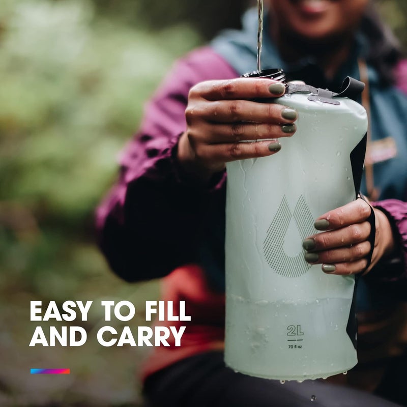 Hydrapak Collapsible Camping Water Storage (2L, 3L, 4L, 6L, 10L) - BPA & PVC Free, Hydration Reservoir Bag, Leak Proof - Image 2