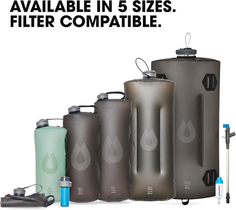Hydrapak Collapsible Camping Water Storage (2L, 3L, 4L, 6L, 10L) - BPA & PVC Free, Hydration Reservoir Bag, Leak Proof - Image 4