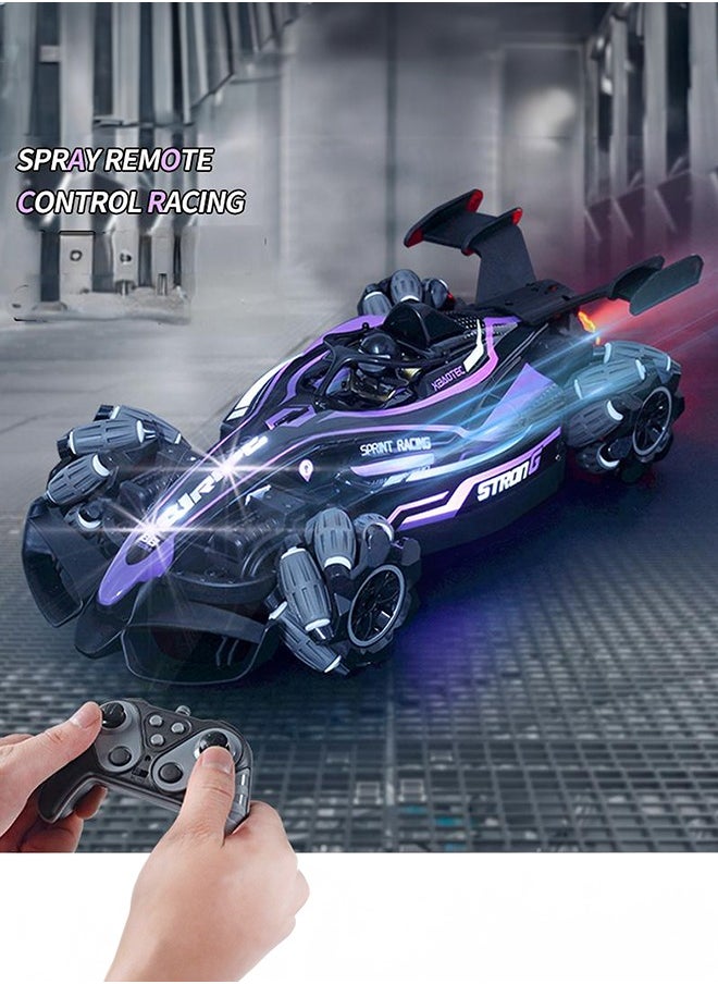 gearbox Gearbox Spray R/C Stunt Car with Lights, Music, and Spray - 2.4G Remote Control Included, Unisex, Purple  - Image 2