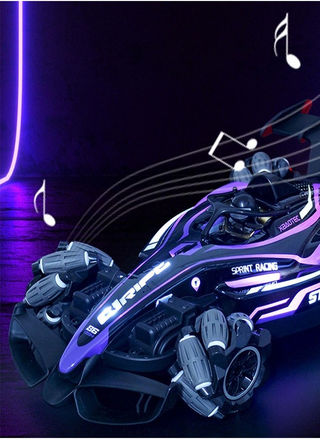 gearbox Gearbox Spray R/C Stunt Car with Lights, Music, and Spray - 2.4G Remote Control Included, Unisex, Purple  - Image 3