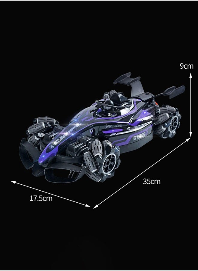 gearbox Gearbox Spray R/C Stunt Car with Lights, Music, and Spray - 2.4G Remote Control Included, Unisex, Purple  - Image 4