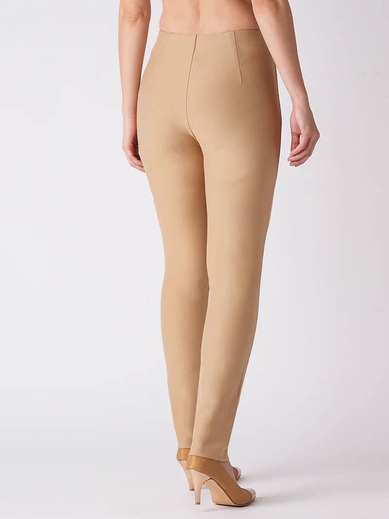 globus Women Camel Brown Skinny Fit Treggings