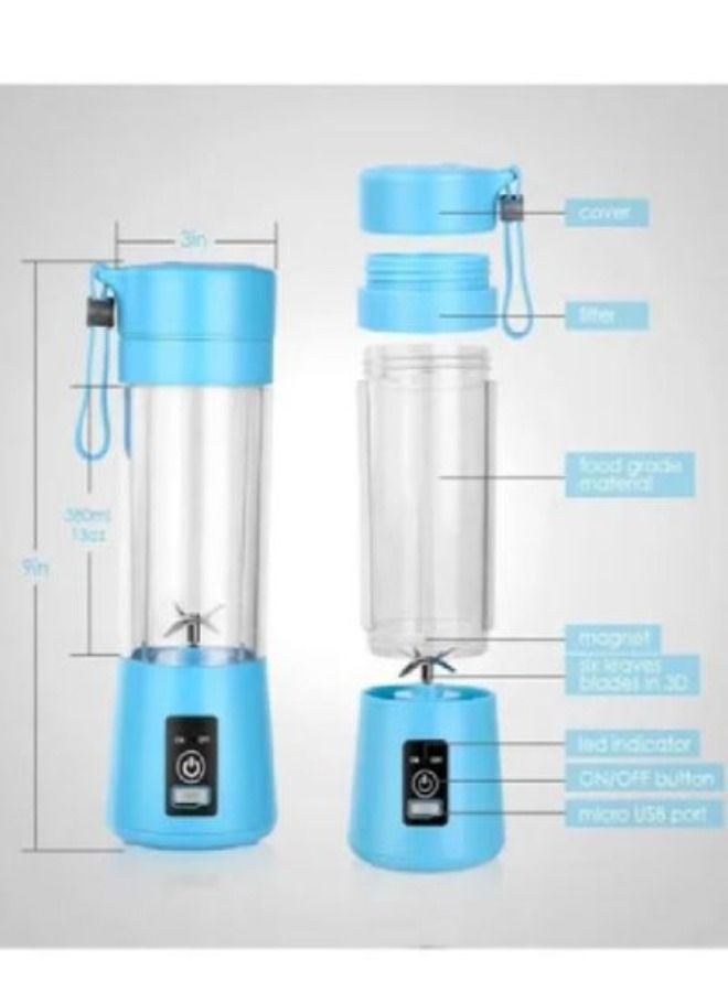 خلاط شخصي مع أوسب قابلة للشحن مصغرة عصير الفاكهة خلاط هتس-122 ب الأزرق - Image 3