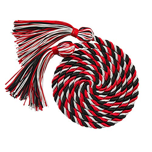GraduationMall Graduation Honor Cord 68" BlackRedWhite - Image 4