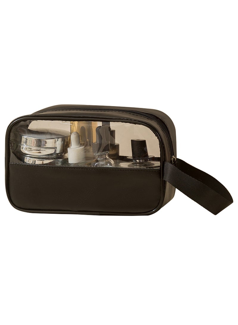 جيكون أسود شفاف حقيبة ماكياج ، تسا المعتمدة حقيبة أدوات الزينة للسفر ، بك و بو للماء حقيبة سفر مع سستة للرجال والنساء تحمل على السفر أساسيات حقيبة مستحضرات التجميل - Image 1