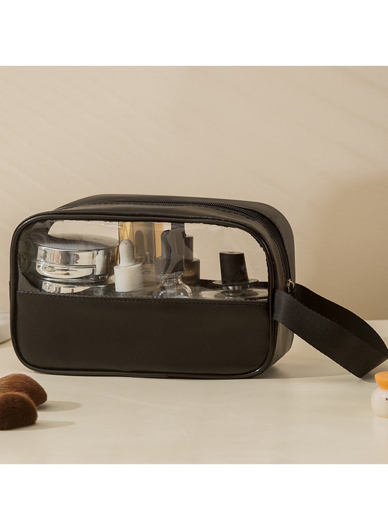 جيكون أسود شفاف حقيبة ماكياج ، تسا المعتمدة حقيبة أدوات الزينة للسفر ، بك و بو للماء حقيبة سفر مع سستة للرجال والنساء تحمل على السفر أساسيات حقيبة مستحضرات التجميل - Image 3