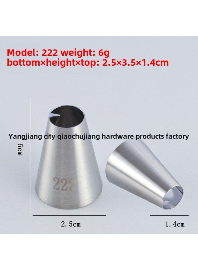 25 Medium Mounting Nozzle 304 Stainless Steel Mounting Nozzle Seamless Mounting Nozzle Baking DIY Tools Cake DIY Tools-Specifications:222 - Image 1