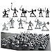 Lynkaye 60 pcs Medieval Soldiers Military Figures Model Ancient Roman Soldiers Figures Statues Middle Ages Army Infantry Archer Warriors Model - Image 3