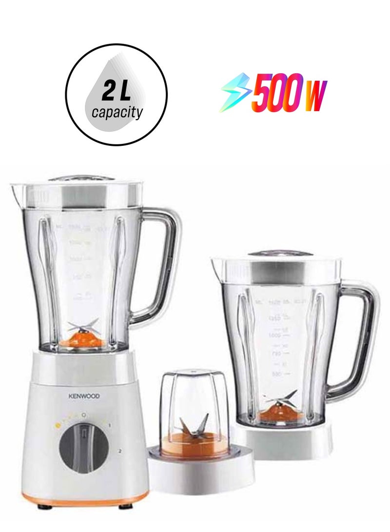 كينوود خلاط 3 في 1 سعة 2 لتر وقدرة 500 وات 2 L 500 W OWBLP15.520WH أبيض - Image 1