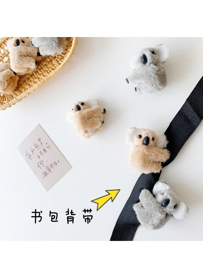 CRIZAN 2Pcs Brown Grey Plush Koala Sisters Best Friends Cute Hair Jaw Clips Non Slip Simple Irregular Hair Clamps Fashion Claw Clips Hair Accessories For Girls Kids - Image 4