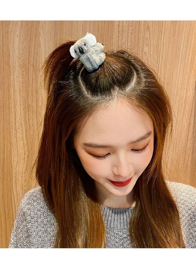 CRIZAN 2Pcs Brown Grey Plush Koala Sisters Best Friends Cute Hair Jaw Clips Non Slip Simple Irregular Hair Clamps Fashion Claw Clips Hair Accessories For Girls Kids - Image 3