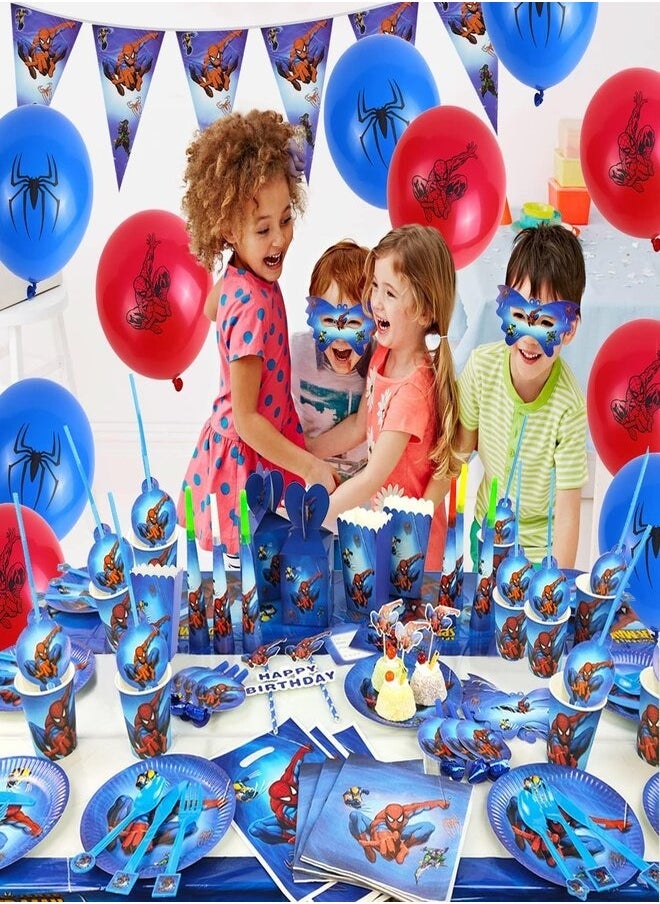 Go4Shop 151 Pcs Spiderman Birthday Decoration Party packs for 10 guests, Kids Boys party design - Image 3