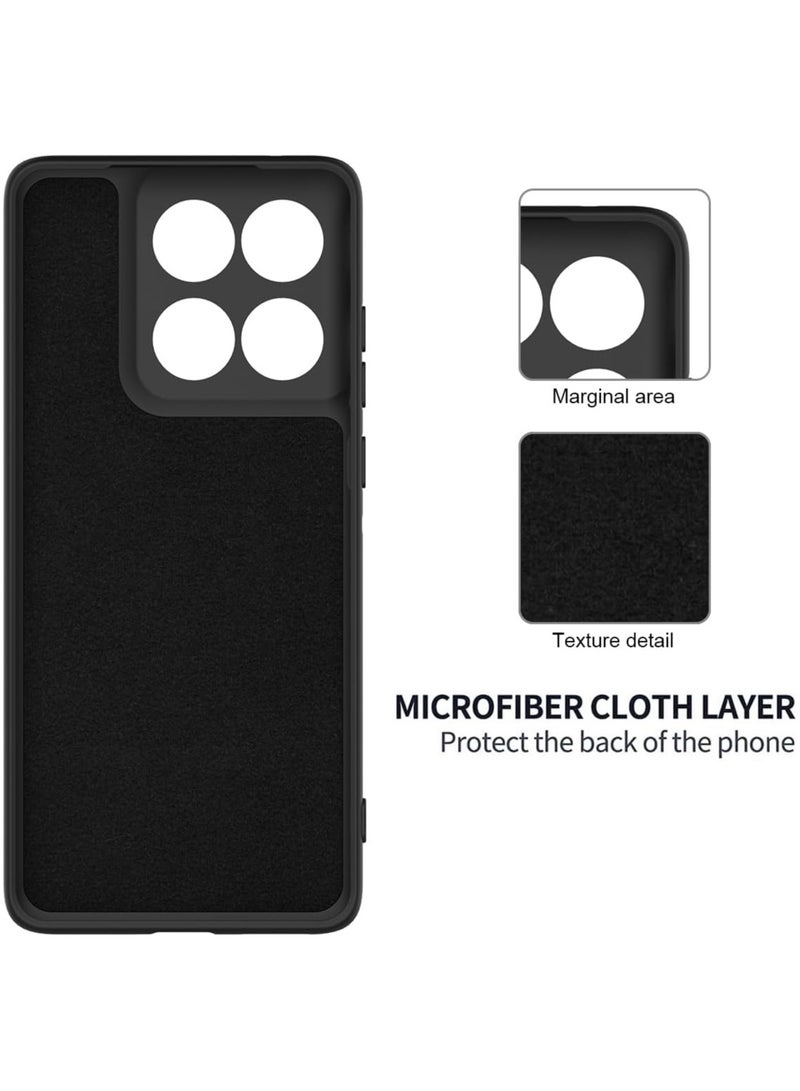 ICARLUS Phone Case for Motorola Edge 60 Fusion Case Silicone with Soft Microfiber Lining Slim Cover Black - Image 3