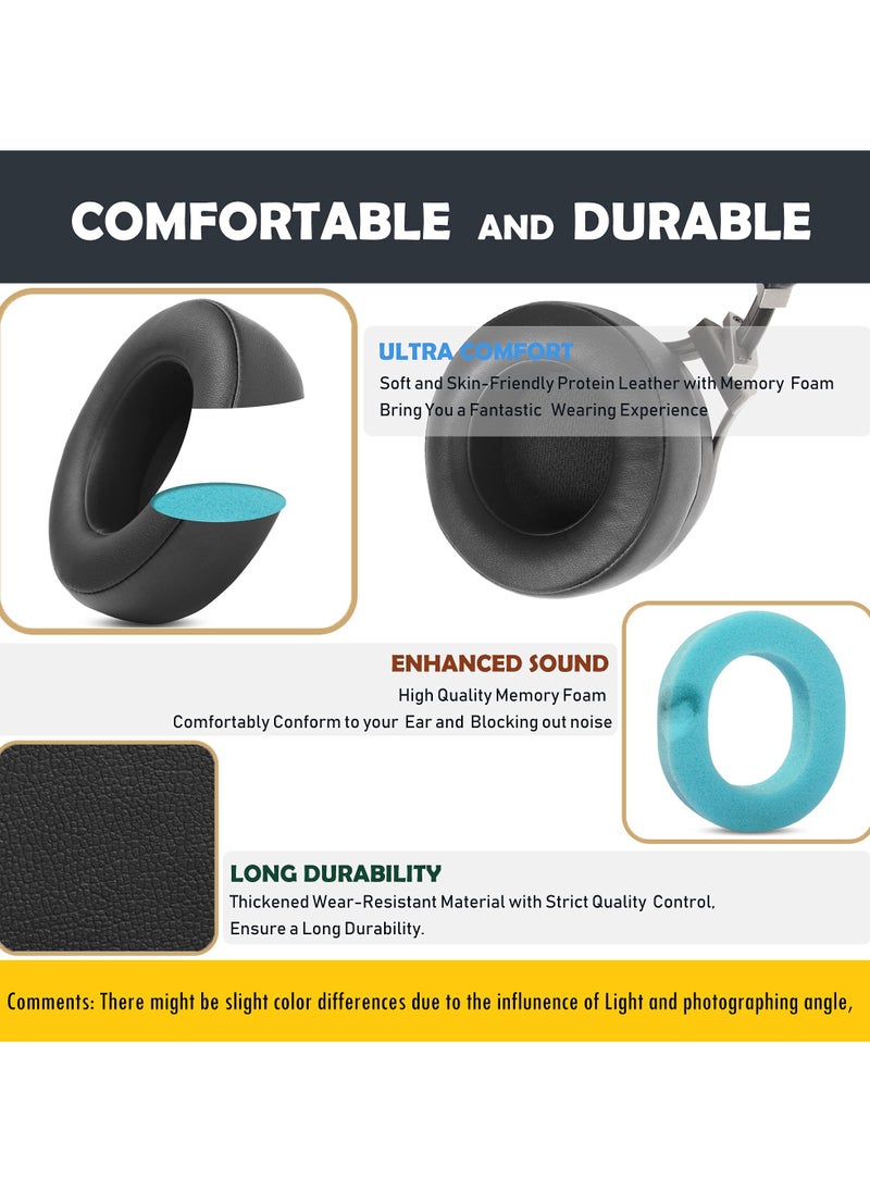 Generic 1 Pair Earpads for Virtuoso XT / Virtuoso RGB Headset - Replacement Ear Cushion Integrated Plastic Buckle Cover Earmuffs Compatible with Corsair Virtuoso RGB Wireless SE Gaming Headset (Black)  - Image 5