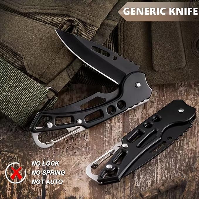 Voroly Foldable Knife (Manual) For Kitchen, Home, Travel and Office Tool Carbon Steel (BLACK - KEY CHIAN) - Image 5