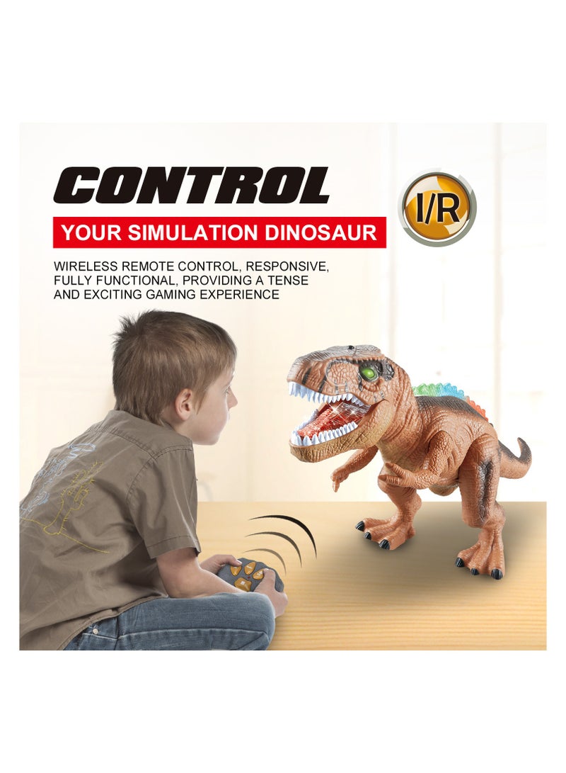 Light Up Remote Control Dinosaur Walking and Roaring Realistic T-Rex Dinosaur Toys  - Image 4