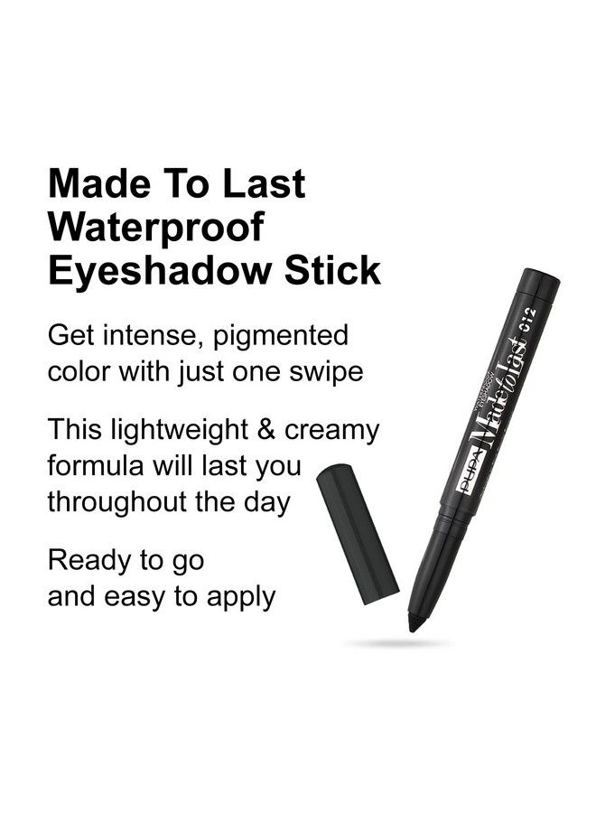 PUPA Milano Made To Last Waterproof Eyeshadow Long Wear Pigmented Cream Shadow Stick Smudge Proof Easy Blending Formula Satin Pearl and Metallic Shades 012 Extra Black 0049 oz - Image 3