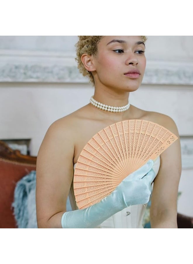 Generic - 2 Folding Fan, Handheld Fan with Wooden Frame for Weddings and Dancing - Image 1