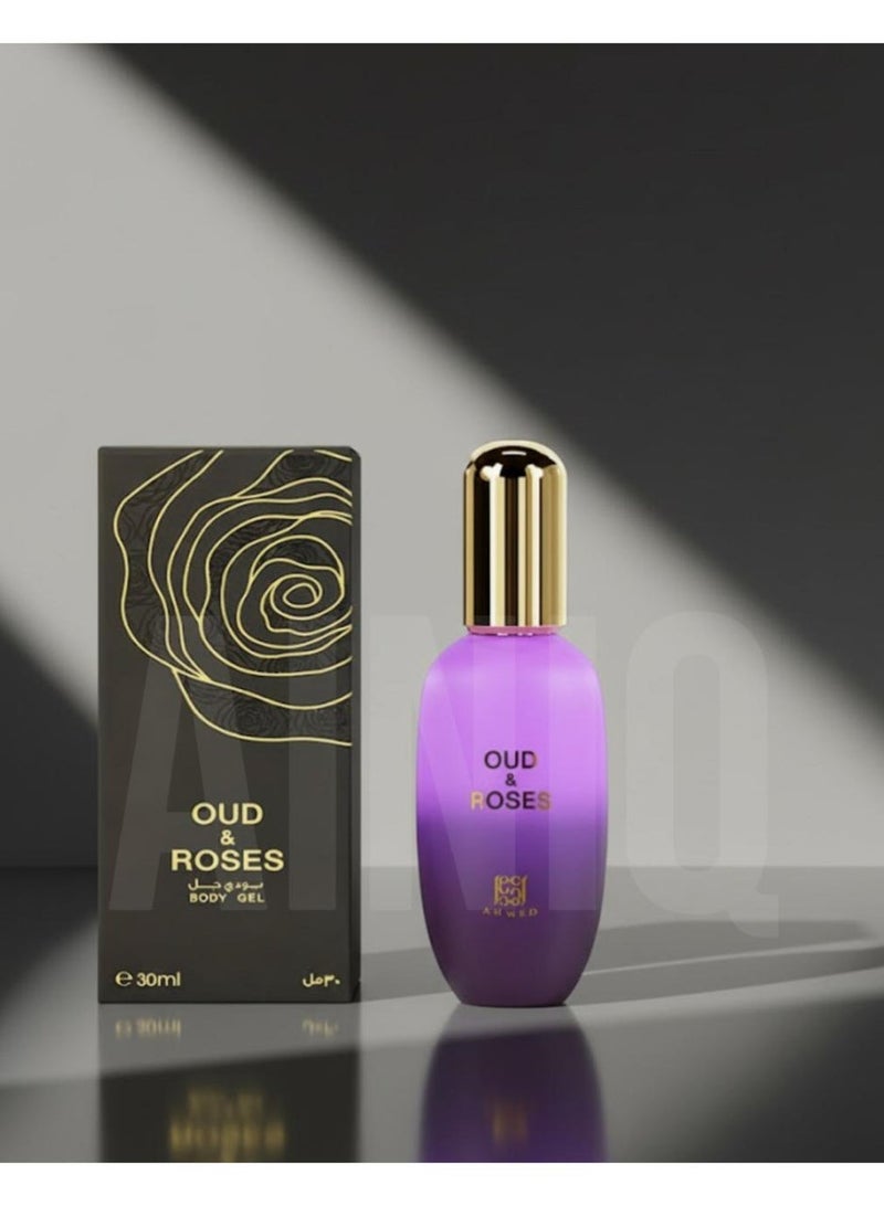Ahmed Al Maghribi Oud & Roses Body Gel, 30ml - Image 3