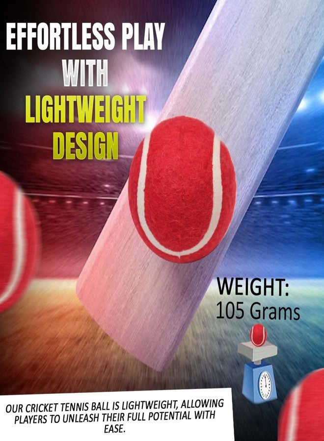 FULLY Tennis Ball for Cricket | Soft Tennis Ball | Bounce Tennis Balls - Sturdy Lightweight and Durable for Tennis Courts, Cricket Tournaments and Street Match (Set of 6) - Image 4