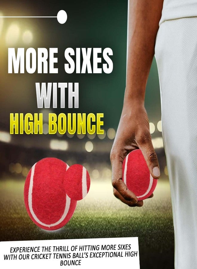 FULLY Tennis Ball for Cricket | Soft Tennis Ball | Bounce Tennis Balls - Sturdy Lightweight and Durable for Tennis Courts, Cricket Tournaments and Street Match (Set of 6) - Image 3