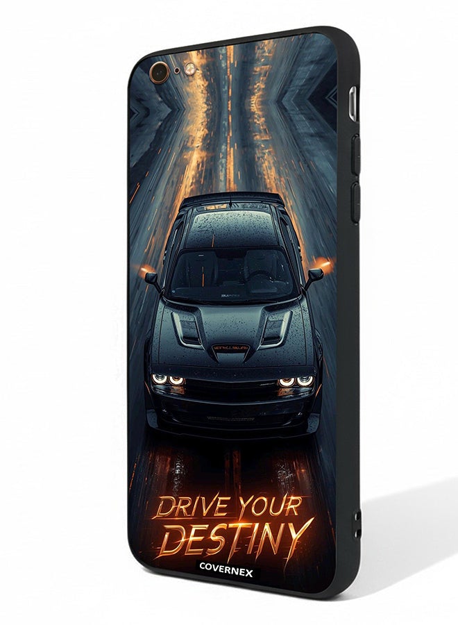 Covernex Apple iPhone 6s Plus Protective Case Cover Printed Featuring Drive Your Desting Dark Muscle Car - Image 1