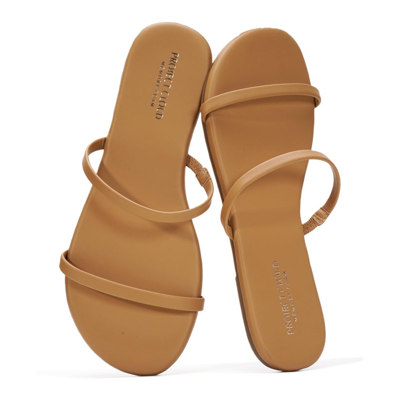 Project Cloud Summer Sandals for Women 2026 - Memory Foam Insole and Eco-Crafted Leather Beach Flip Flops for Women - Non Slip and Lightweight Double Strap Womens Sandals (Transition, CML,9M) - Image 1