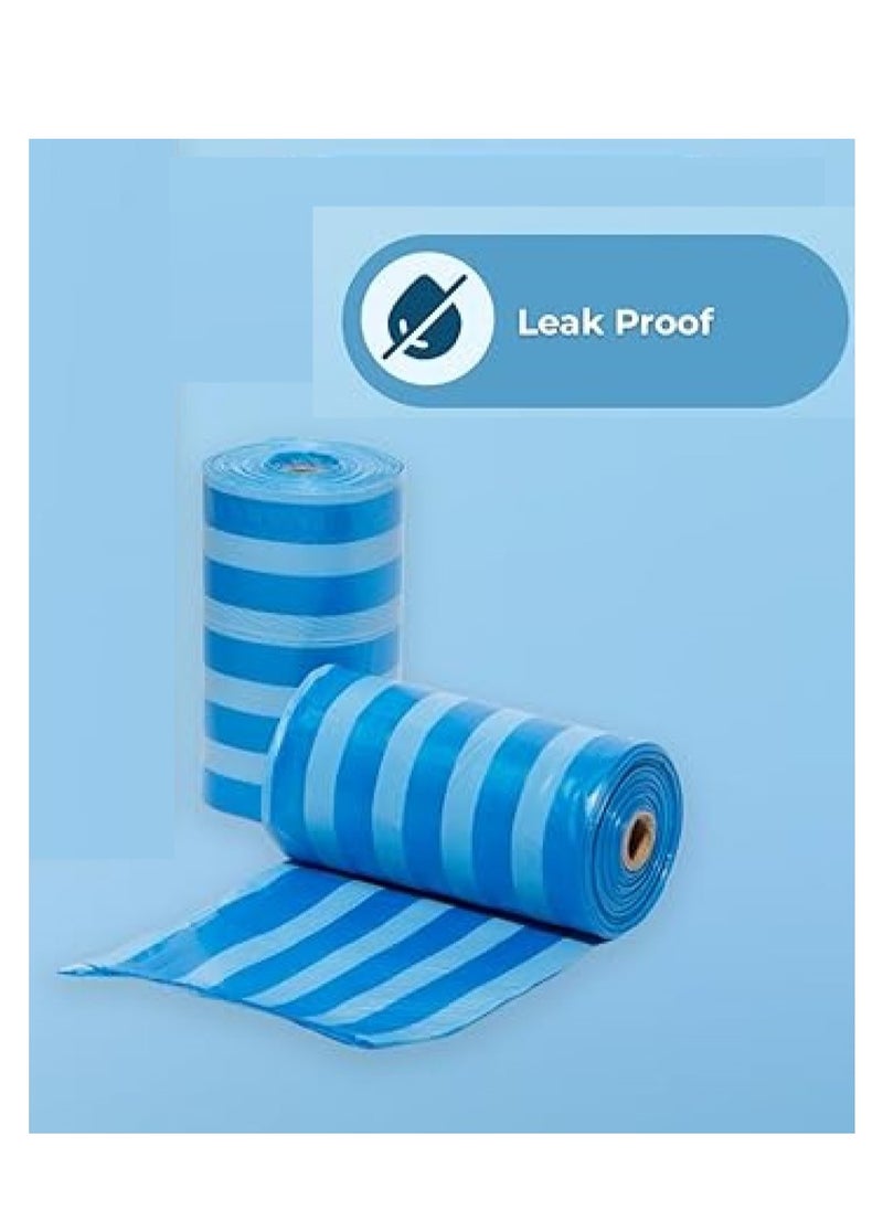 amchi baby Amchi Baby Disposable Scented Bags pack of 10 rolls/200 Bags with Dispenser- Blue  - Image 3