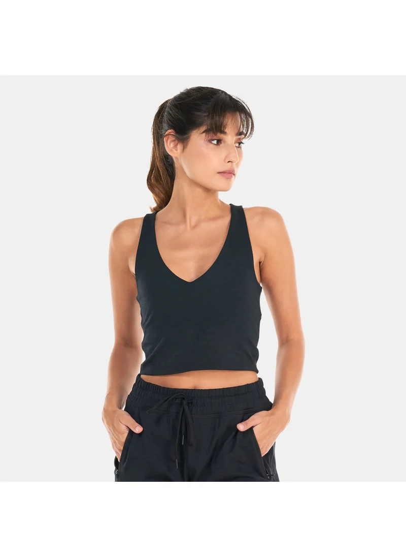 Beyond Yoga Women's Heather Rib Fresh Cut Cropped Tank Top